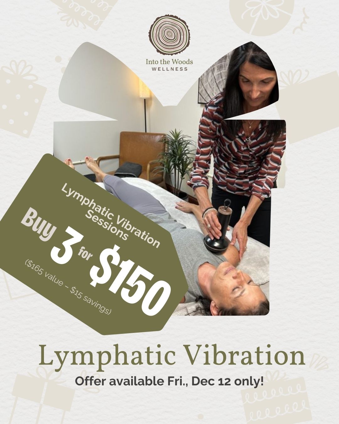Lymphatic Vibration 3 for $150 ($165 value-$15 savings)