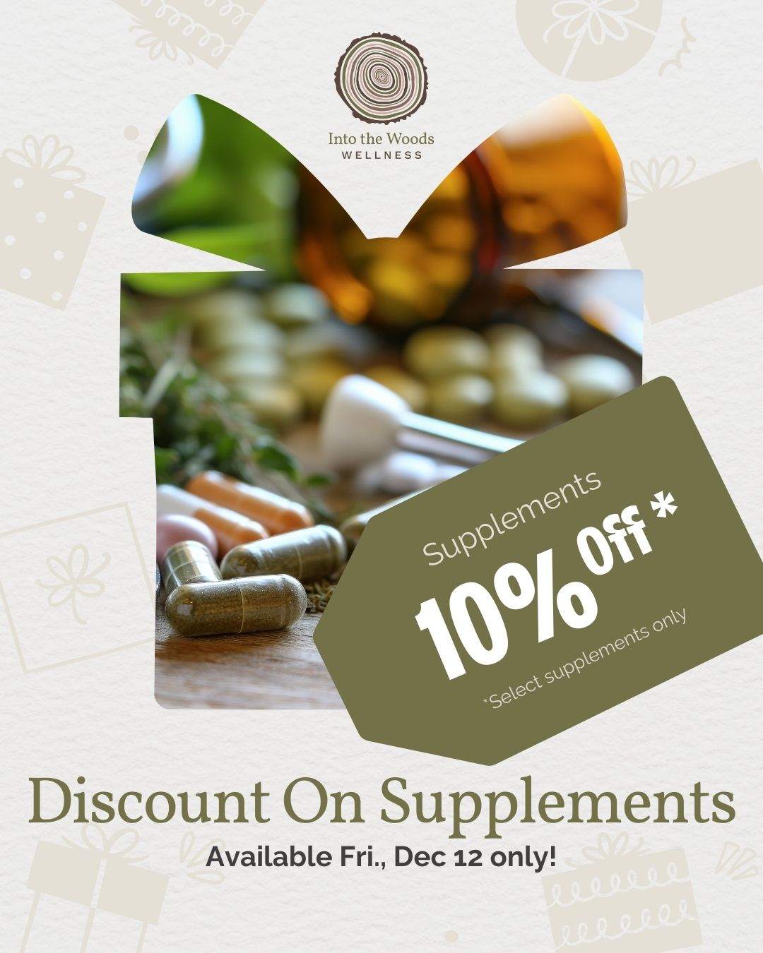 Check out our special discount rack of supplements- get 10% of select supplements!